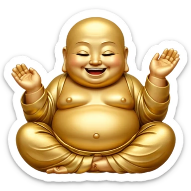Laughing buddha sticker