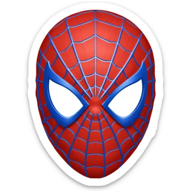 spiderman mask close-up sticker