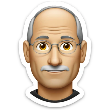 Steve Jobs wearing earrings  sticker