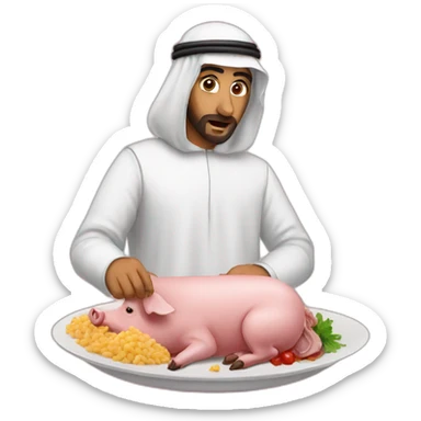 Arab who eats pigs sticker