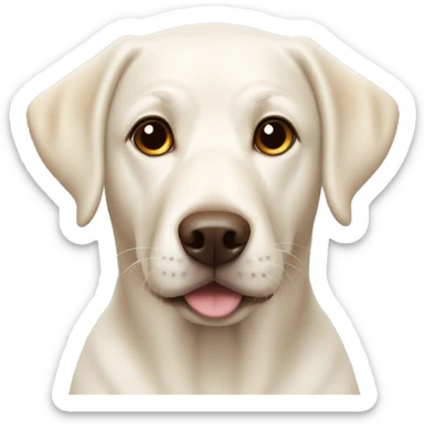 White Labrador with brown eyes sticker