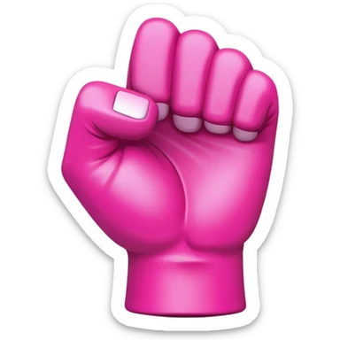 Pink power fist  sticker