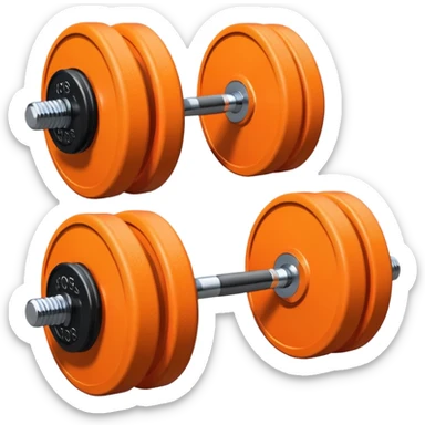 orange barbell dumbell sticker