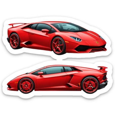 red lamborghini sticker