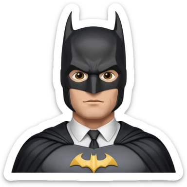 caucasian batman standing sticker