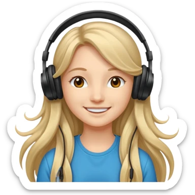 Headphones princess sticker