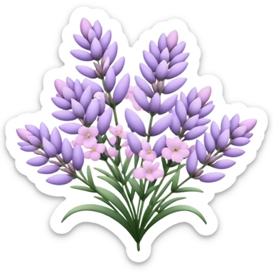 Light pink lavender flowers sticker