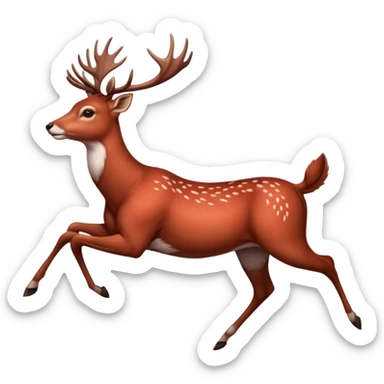 A wall drawing of running deer painted in earthy red pigment.















 sticker