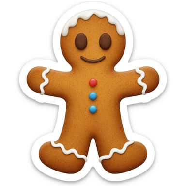 gingerbread man sticker