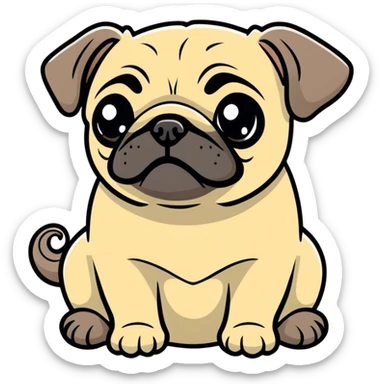 Pug sticker