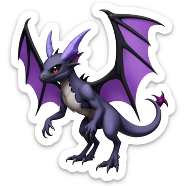 Salandit-Absol-Noibat-Noivern-Hybrid (Full body) sticker