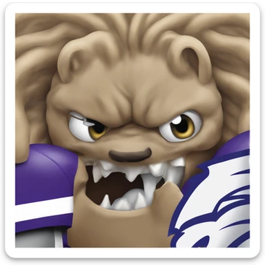 Detroit Lions devouring the Minnesota Vikings  sticker