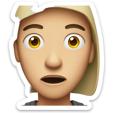 confusion face sticker