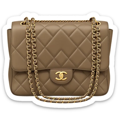 chanel taupe color bag sticker