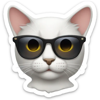 Cat with sunglasses sticker