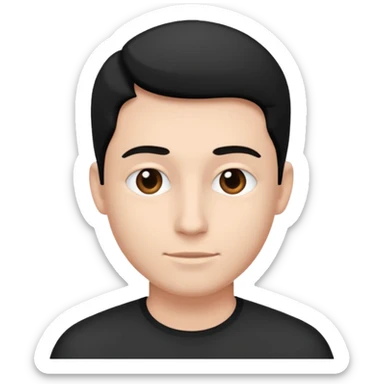 Tender Portrait male B&W sticker