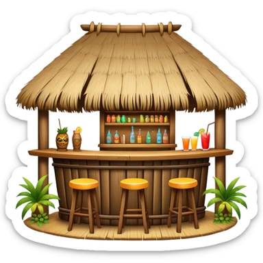 Tiki bar sticker