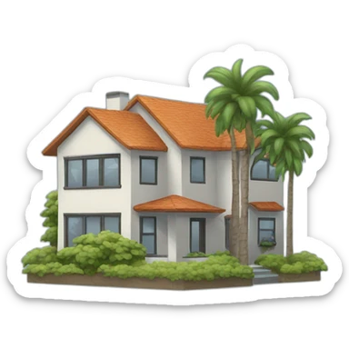 modern house sticker