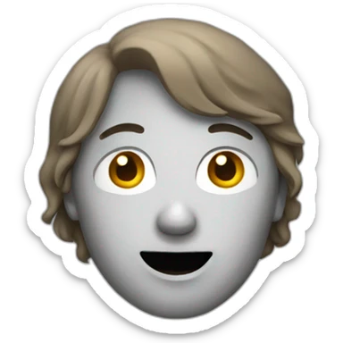 a person who have a question sticker