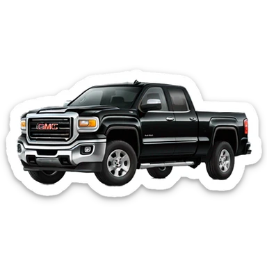 Black gmc sierra 2500 truck sticker