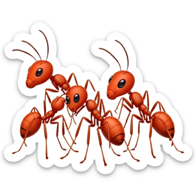 cute red ants sticker