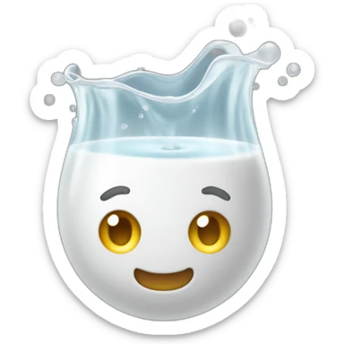 White, viscous liquid sticker