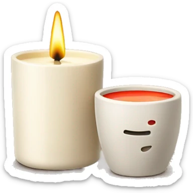 Fragrance candle with woody color and ceramic cup. besides, with design texture sticker
