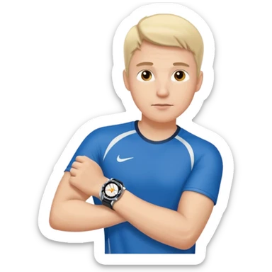 man with sport Watch sticker