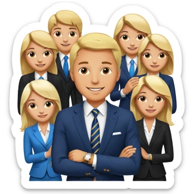 Blonde man with so much beatiful girls and he have a rolex sticker