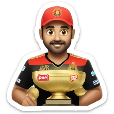 Rcb won ipl trophy sticker