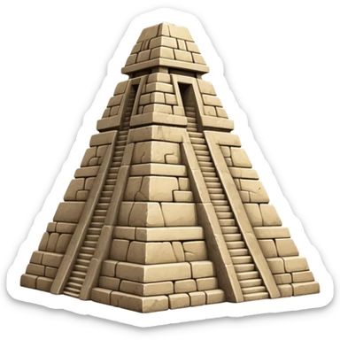Toltec pyramid temple sticker