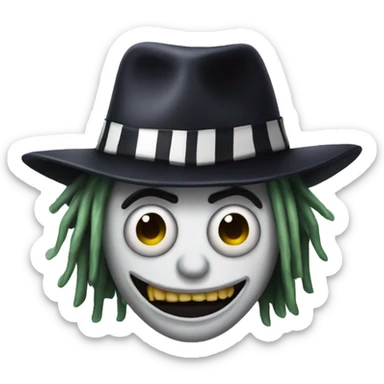 beetlejuice mit Hut  sticker