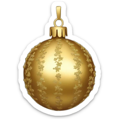 gold christmas bauble sticker