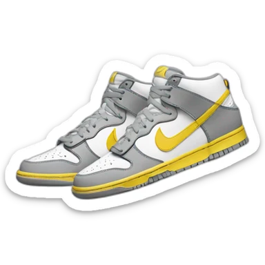 white light gray and light yellow nike dunk sticker