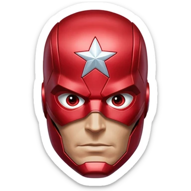 vision marvel body with red face from captain america: civil war sticker