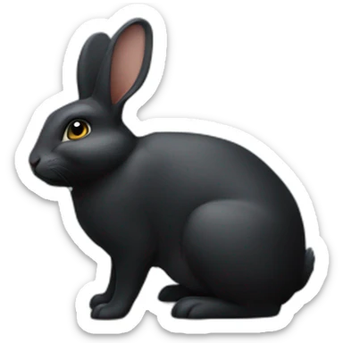 Lapin noir sticker