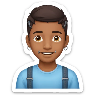 Indian boy with braces sticker