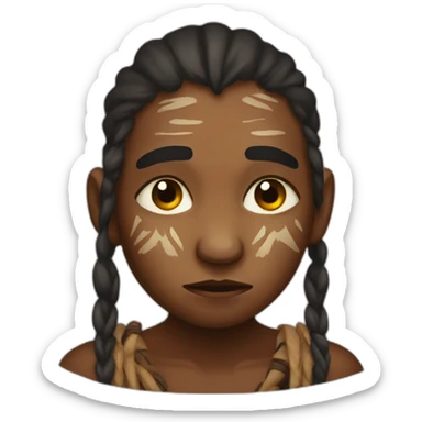 Aborigine is crying sticker