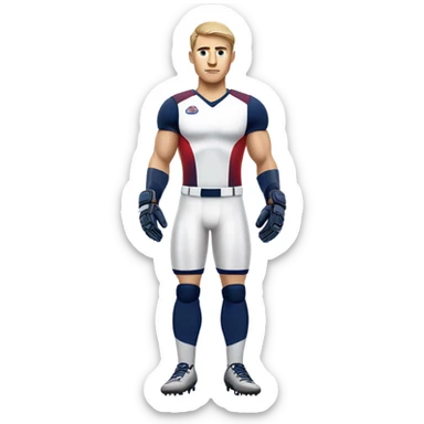 white male defender sticker