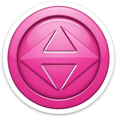 fleche directioelle de couleur rose sous forme de bouton sticker