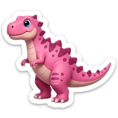 pink dinosaur sticker
