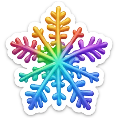 Rainbow snowflakes  sticker