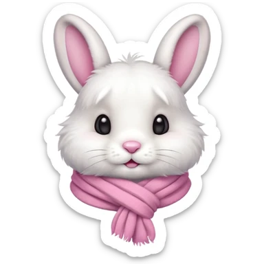 Cute bunny with scarf  sticker