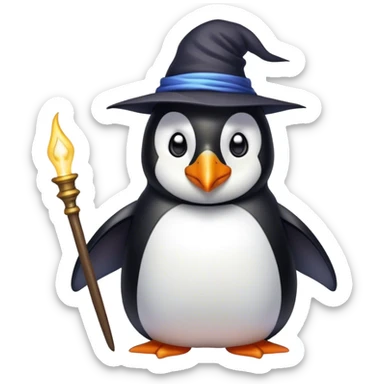 Sorcerer penguin pretty sticker