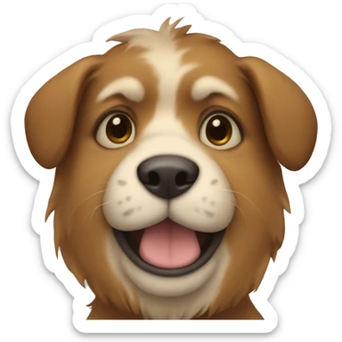 A puppy with a bear hood on sticker