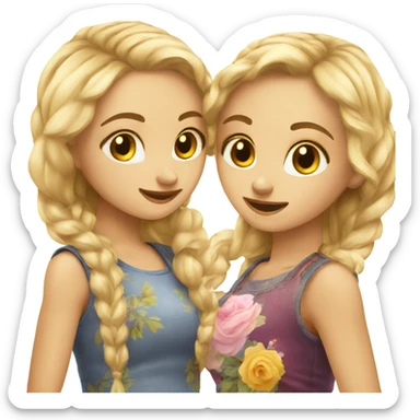 russian-duo-girls-best-friends sticker