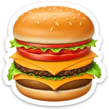 hamburguesa con cheddar sticker