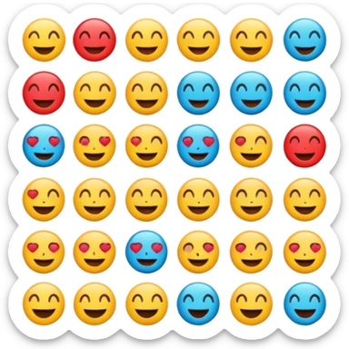 Lost média emojis joyeux noir sticker