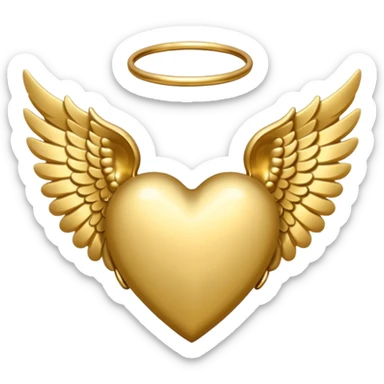 heart with angel wings sticker