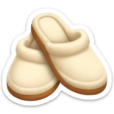 Cream colored house slippers sticker